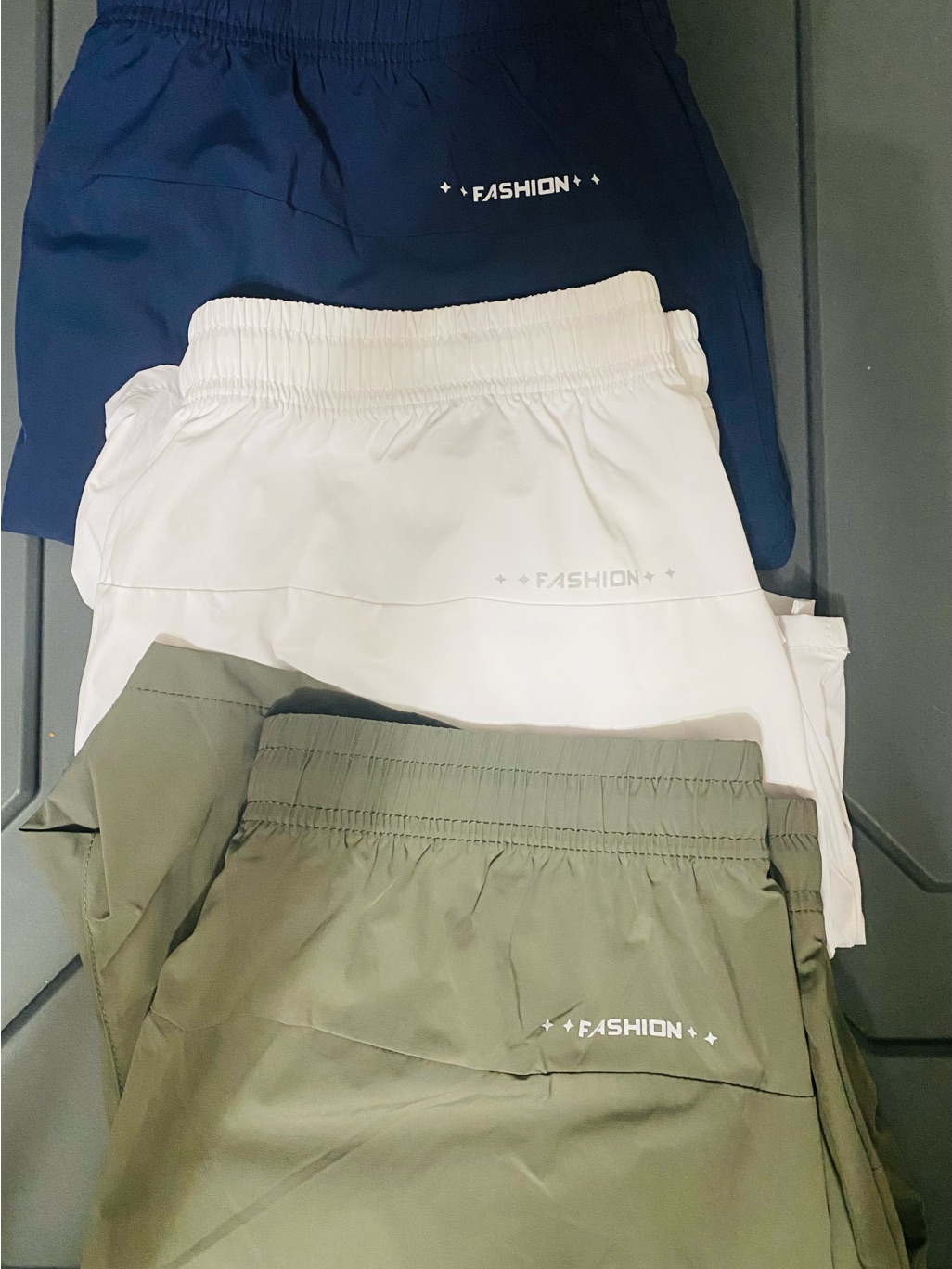Women’s Elastic-Waist Shorts - Navy, White, Olive